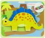 Leantoys Puzzel en bois Dinosaure Stegosaurus Jaune