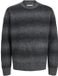 JACK&JONES JPRBLUTYLER KNIT STRIPED CREW NECK Heren Gebreide truien Dark Grey Melange S