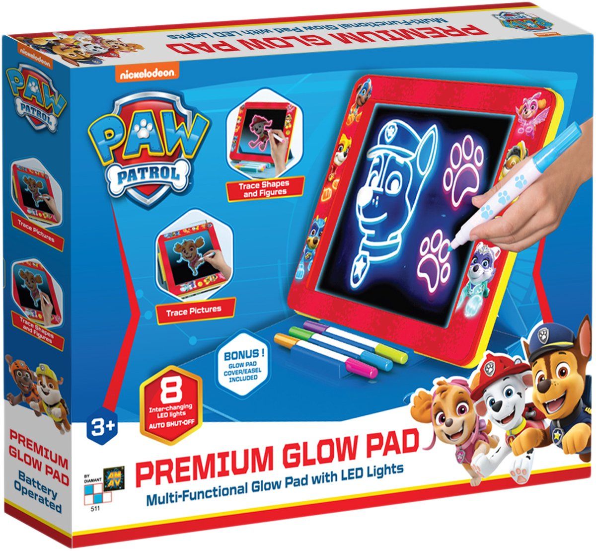 PAW Patrol Premium Glow Pad - Magisch Tekenbord