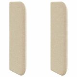 vidaXL Hoofdbord oor Crème 40,5 x 40,5 x 4 cm Stof