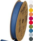 Halbach Seidenbänder Katoenen Band 20 mm x 20 m, 100% Katoen, Linten om te Knutselen, Stoffen voor Decoraties, Doe-Het-Zelf Handwerk, Biasband Naaiwerk, Jeansblauw