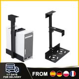Elzusha - Support de boîtier de PC réglable universel pour montage sous bureau et mural