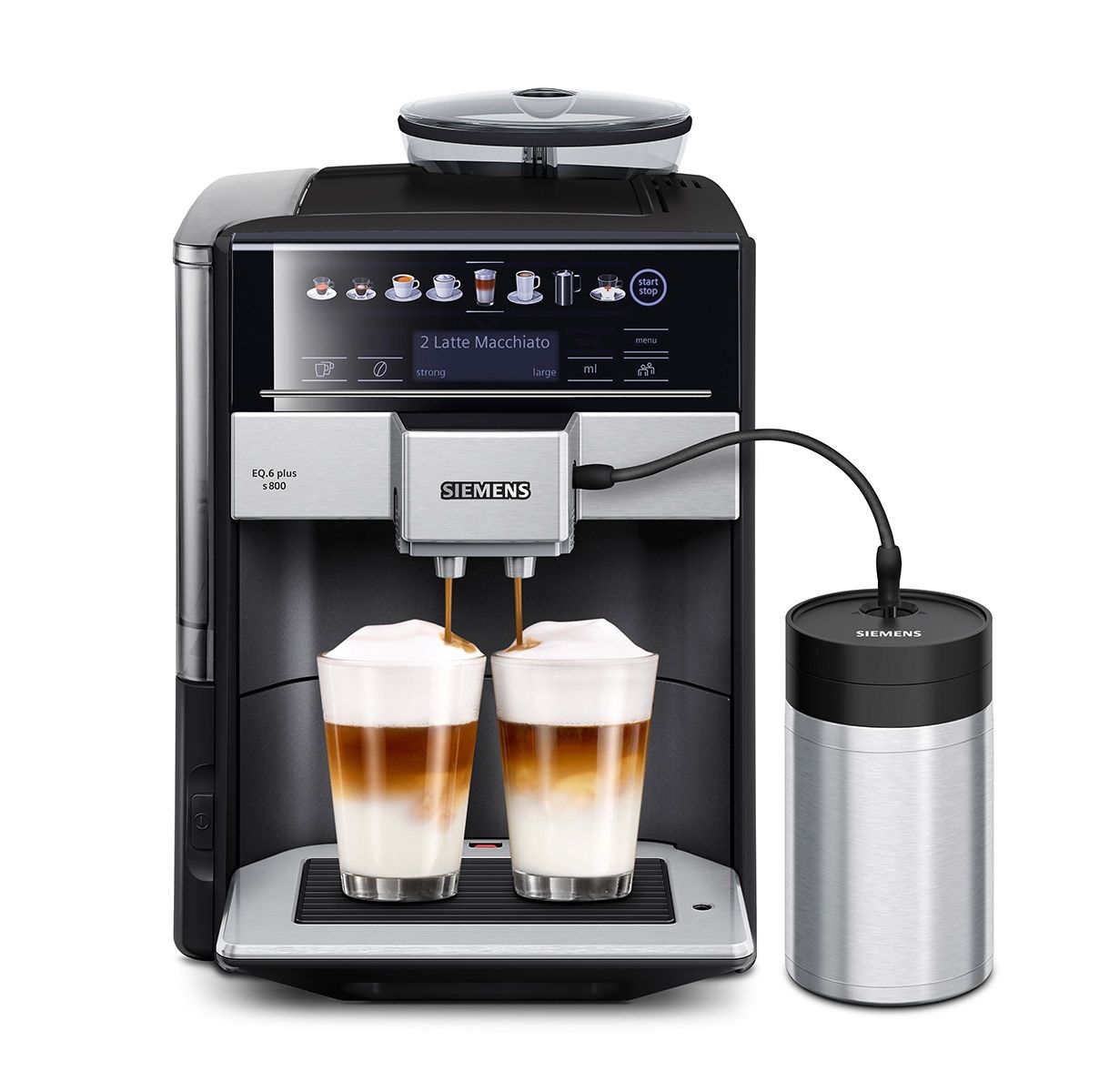 Siemens EQ.6 Plus S800 TE658209RW Espressomachine - Zwart