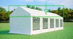 Tonnelle de réception 3x10 m - PVC 500 g/m², hauteur latérale 2 m, sans armature - Blanc