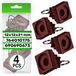 Merkloos Set van 4 Rubber Voetjes voor Gasfornuis 12 x 12 x 21 mm
