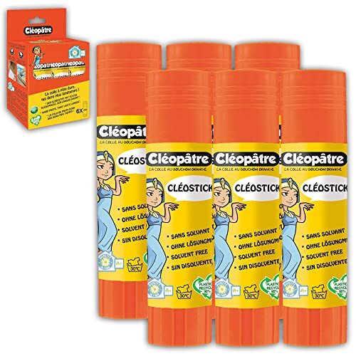 CLEOPATRE BA21X6 Cleostick BA21 Lijmstift, wit, 21 g, 6 stuks