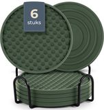 Castagnola Sous-verres en silicone – Set de 6 – Vert