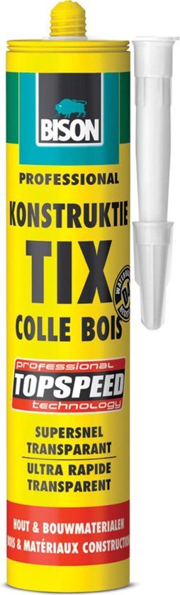 Bison Konstruktie Tix Topspeed - 325 g - Houtlijm - D4 - Weerbestendig