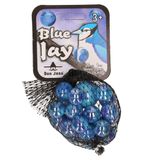 Don Juan Blue Jay Speelgoed knikkers - 21 stuks - knikkerset voor kinderen - glas - 2 formaten
