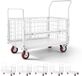 Chariot plateforme - 6-en-1 chariot de transport pliable - parois grillagées - capacité de charge 907 kg