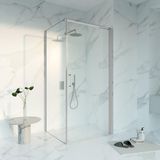Fortifura Galeria Douchecabine - 80x160x200cm - profiel veiligheidsglas - antikalk - PVD - geborsteld RVS