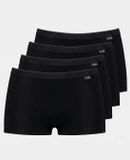 Sloggi 4-pack basic boxershort dames - Zwart