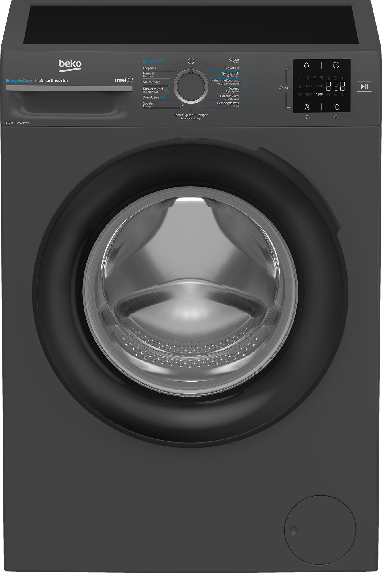 Beko BM3WFT3841A - Wasmachine - Voorlader - 8 kg - 1400 rpm - A