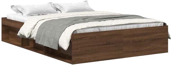 vidaXL Bedframe bruin eikenkleur 140x200 cm