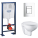 Grohe Pack WC Rapid SL autoportant avec cuvette Rimless Bau Ceramic (autoportantbau1)