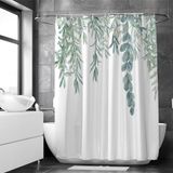 Loti Living Douchegordijn Anti Schimmel – Hangplant - Inclusief ringen – Waterdicht - Polyester - Douchegordijn 180x200 cm