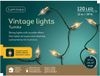 Lumineo Vintage kerstverlichting – 120 led lampjes - 2x - klassiek warm wit – 11,9 meter – kunststof – Lichtsnoer - Sfeerverlichting, kerstlampjes