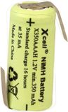 XCell X1/2AAAH-350-LFZ Speciale oplaadbare batterij 1/2 AAA Z-soldeerlip NiMH 1.2 V 350 mAh