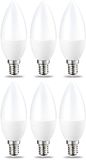 Amazon Basics Ledlampen, kaarsvormig, kleine Edison-schroefdraad, E14, 4.9 W (equivalent aan 40W-gloeilamp), warm wit, niet dimbaar, 6 stuks in 1 verpakking
