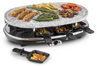 Merkloos Raclettegrill - 8 personen - Natuursteenplaat - 1500 W - Met thermostaat