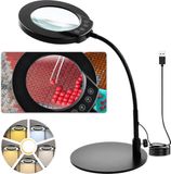 Unyqoos® Dimbare LED Vergrootlamp met Flexibele Zwanenhals en 10x Vergroting