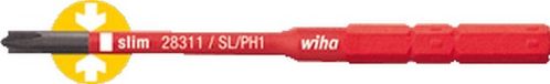 Wiha VDE Plat, Plus/minus Verwisselbare kling SL/PH 1 75 mm Geschikt voor Wiha Torque