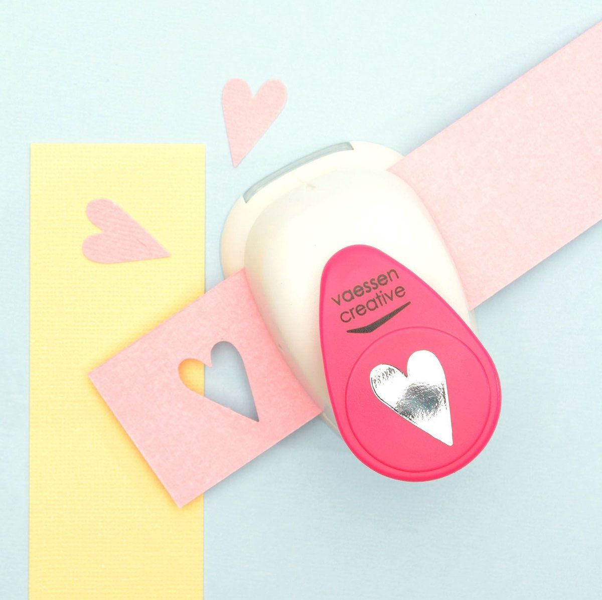 Vaessen Creative Figuurpons Medium Hart 4 Ø2,5cm - wit