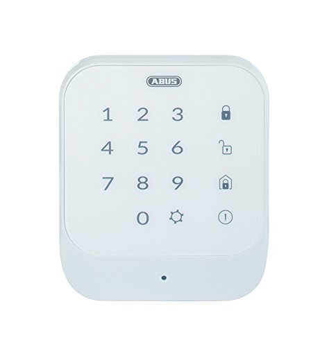 Abus Smartvest 77444 Draadloos toetsenbord voor het de- en activeren van het draadloze alarmsysteem, Code of RFID-chip, touchpad met verlichting, wit