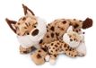 NICI Wild Friends knuffel lynx moeder 40 cm & kind 20 cm