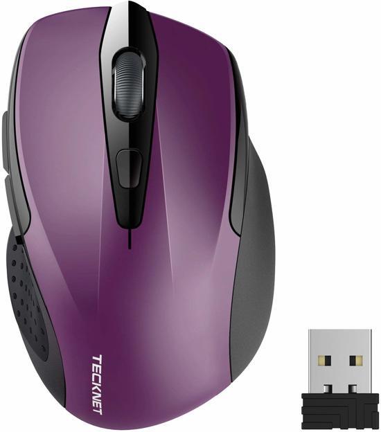 Tecknet Pro 2.4G Draadloze Muis M3 2600DPI Paars