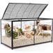 VEVOR Cage à hamsters, Cage à rongeurs, Habitat pour rongeurs, Logement pour hamsters, 1200x600x645mm, Cage pour petits animaux avec vue à 360°, Accès par le haut et par l'avant, Ventilation sur trois côtés pour hamsters, cochons d'Inde, gerbilles