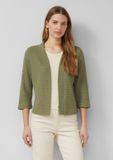 s.Oliver - Vrouwen - Lichtgewicht jack van getextureerde jersey - Olijfgroen - Maat L (42)