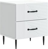 vidaXL Nachtkastje met lade Wit 43 x 34,5 x 47,5 cm Bewerkt hout
