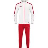 Jako Power Vrijetijdspak Met Kap Dames - Wit / Rood
