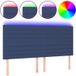 Tête de lit LED bleue 180x5x118/128 cm tissu