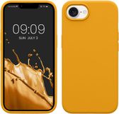kwmobile telefoonhoesje geschikt voor Apple iPhone 17e / iPhone 16e - Hoesje met siliconen coating - Smartphone case in mango