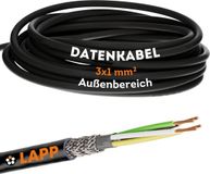 Lapp 10 meter 1030541 LiYCY câble de commande blindé 3x1 mm² Noir