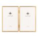 Lawrence Frames Scharnierend eenvoudig gouden metalen fotolijstje, 10,2 x 15,2 cm, dubbel