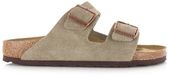 BIRKENSTOCK Arizona pantoufles taupe Suède Unisexe