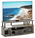 OEM Meuble TV en bois finition chêne/noir pour téléviseurs jusqu'à 55 pouces, largeur 119,9 cm