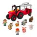 Fisher-Price Little People Ferme de soins pour animaux de compagnie avec ensemble cadeau tracteur
