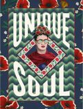 Frida Kahlo Your Decoration B.V. Frida Kahlo Art Print 'Unique Soul' Canvas 30x40 cm Groen Multi colour