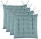 Stof Textile kussen DUO - 4x - jade groen - 38 x 38 x 3.5 cm