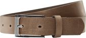Babista heren leren riem - 120 cm - cognac - zilverkleurig - broekriem