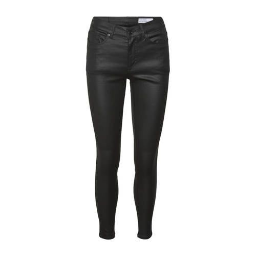 VERO MODA VMFLASH Slim Fit Faux Leather Jeans - Black