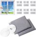 Young Connections Invisible fly screens - Windows grey - Mosquito net - 130 x 150 cm - Insect screen - 6 pieces fly screen - Window repair - 2 rolls tapes