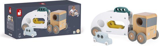 Janod Bolid - Autotransporter - Hout - Wit - 2+ jaar