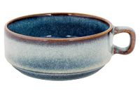Cosy & Trendy Set van 6 soepkommen van aardewerk, jade, indigo, 42 cl