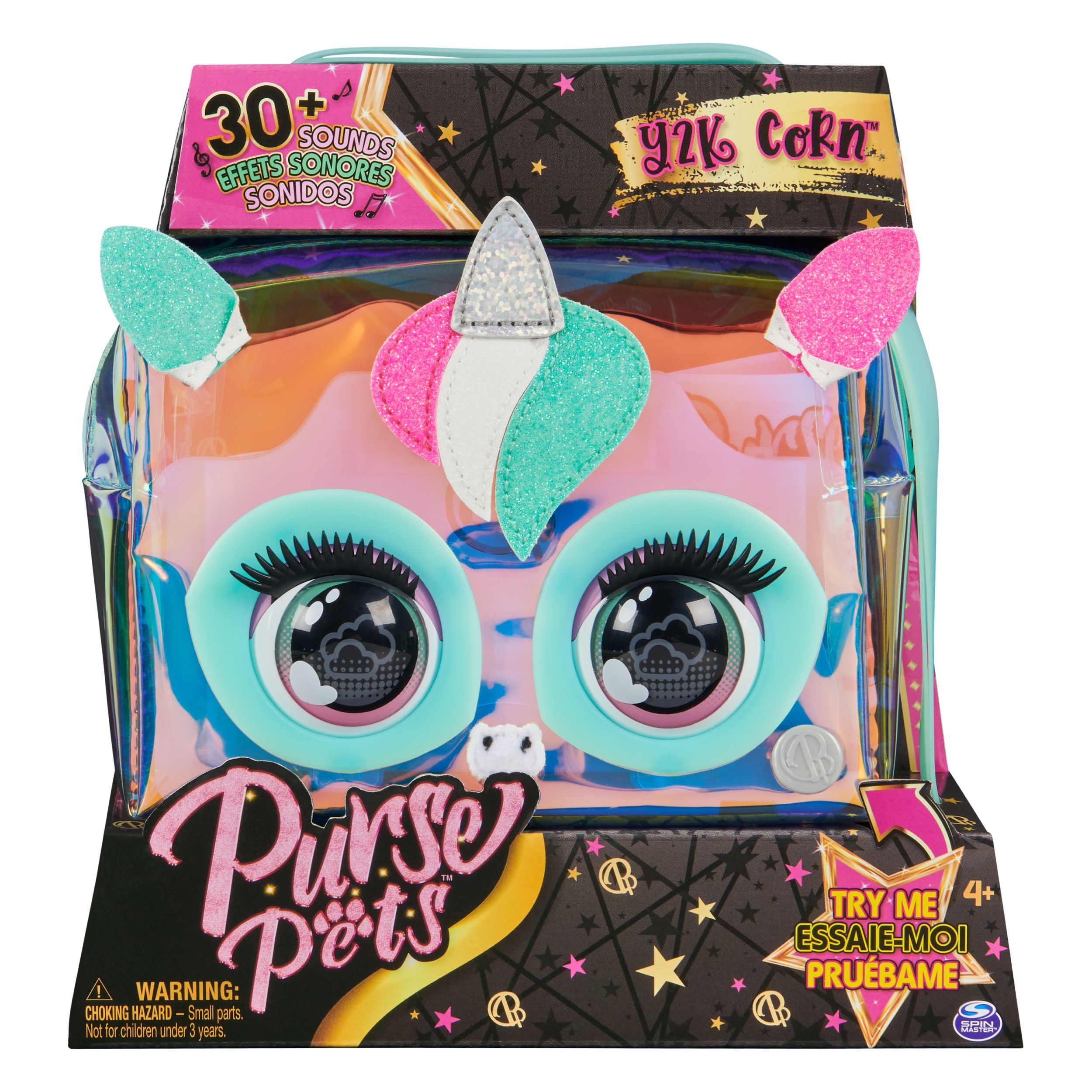 Spin Master Purse Pets Y2K Corn Interactieve Schoudertas - Unicorn - Meerkleurig - 4+ jaar