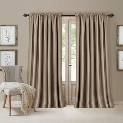 Elrene Home Fashions Regal Solid Blackout Rod Pocket Window Curtain Panel